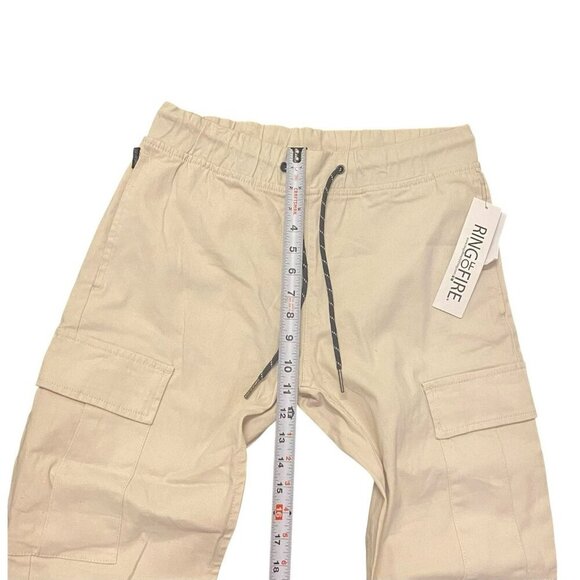 Ring of Fire Men's Infantry Cargo Joggers Khaki Twill Size Medium NWT - Picture 6 of 9